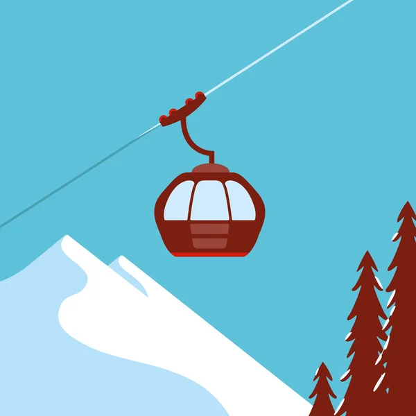 Ski Lift gondol kar dağlar