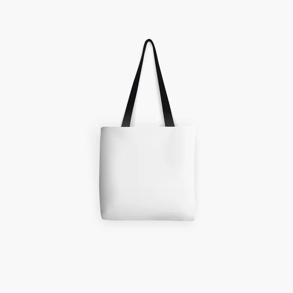 Bolso de mano blanco en blanco — Vector de stock