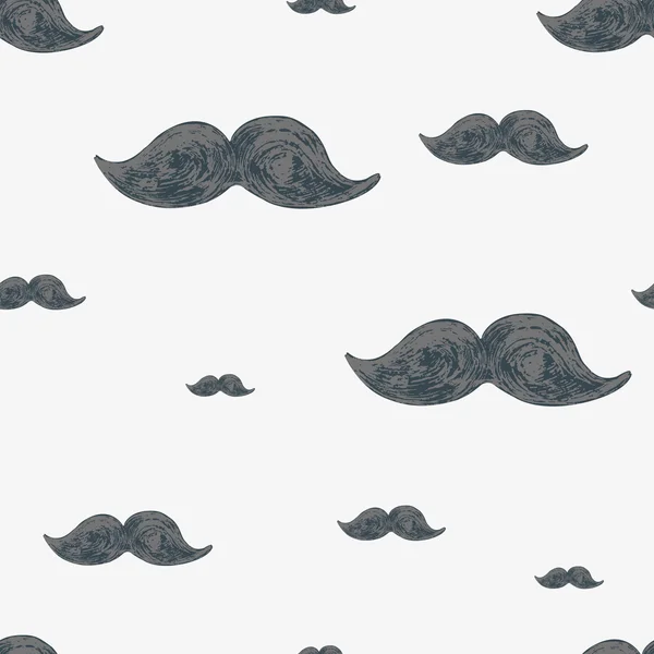 Mustache patrón sin costura — Vector de stock