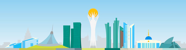 Astana skyline line
