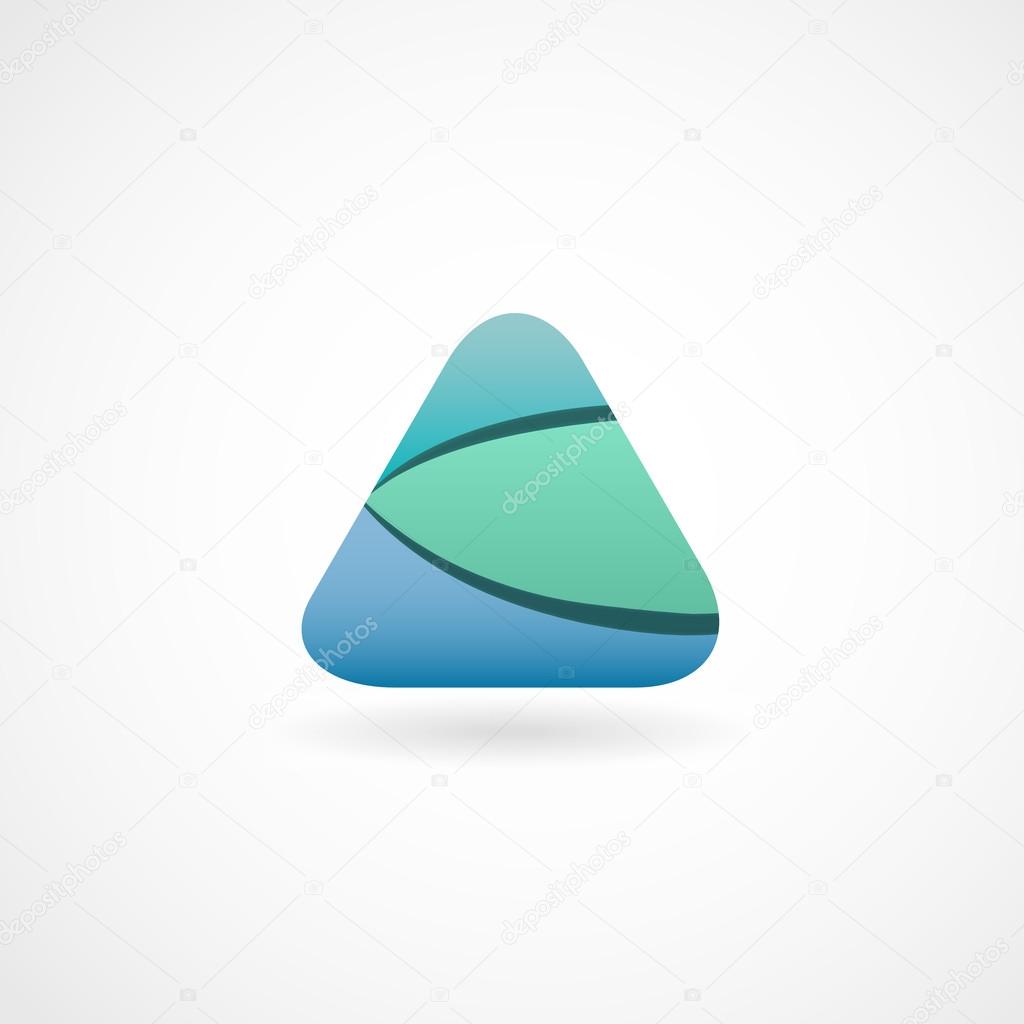 Abstract water triangle  logo. Technology, web, 