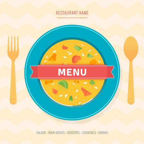 Diseño de menú de restaurante — Vector de stock