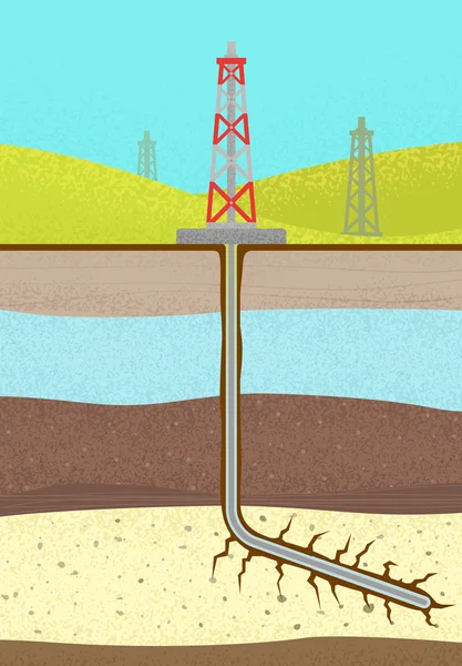 Gaz de pétrole de schiste — Image vectorielle