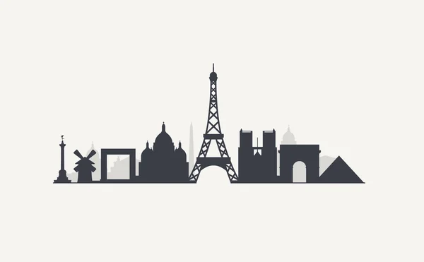 Paris skyline — Stock vektor