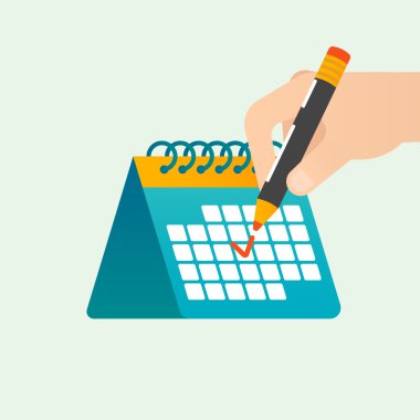 Deadline time management vector concept