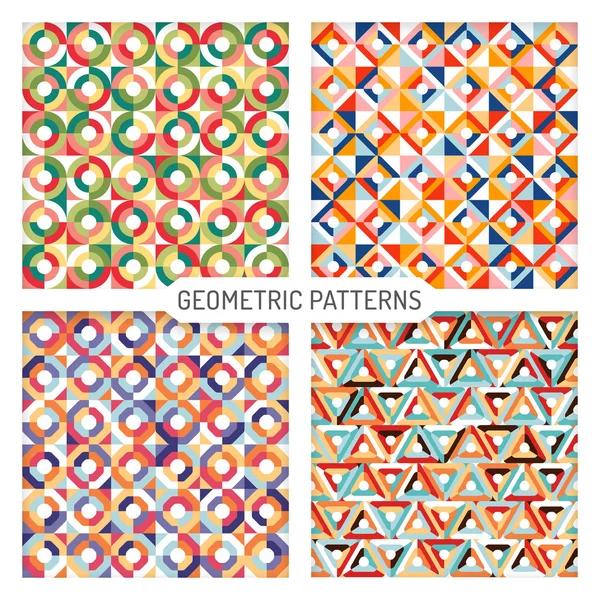 Абстрактные бесшовные геометрические паттерны — стоковый вектор
