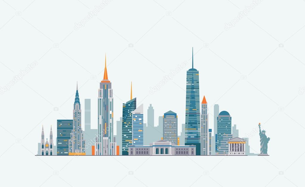 New York abstract skyline