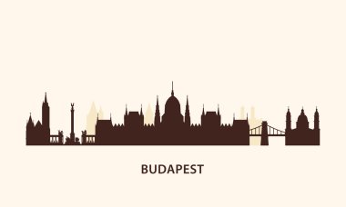 Budapeşte manzarası siluet