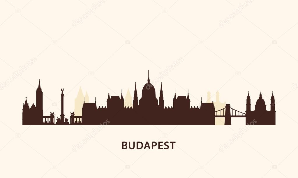 Budapest skyline silhouette