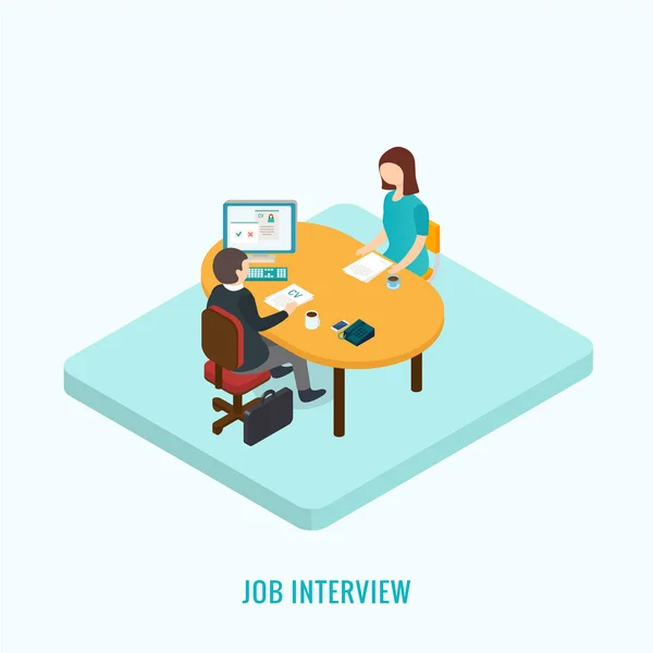 Concepto de entrevista laboral. — Vector de stock