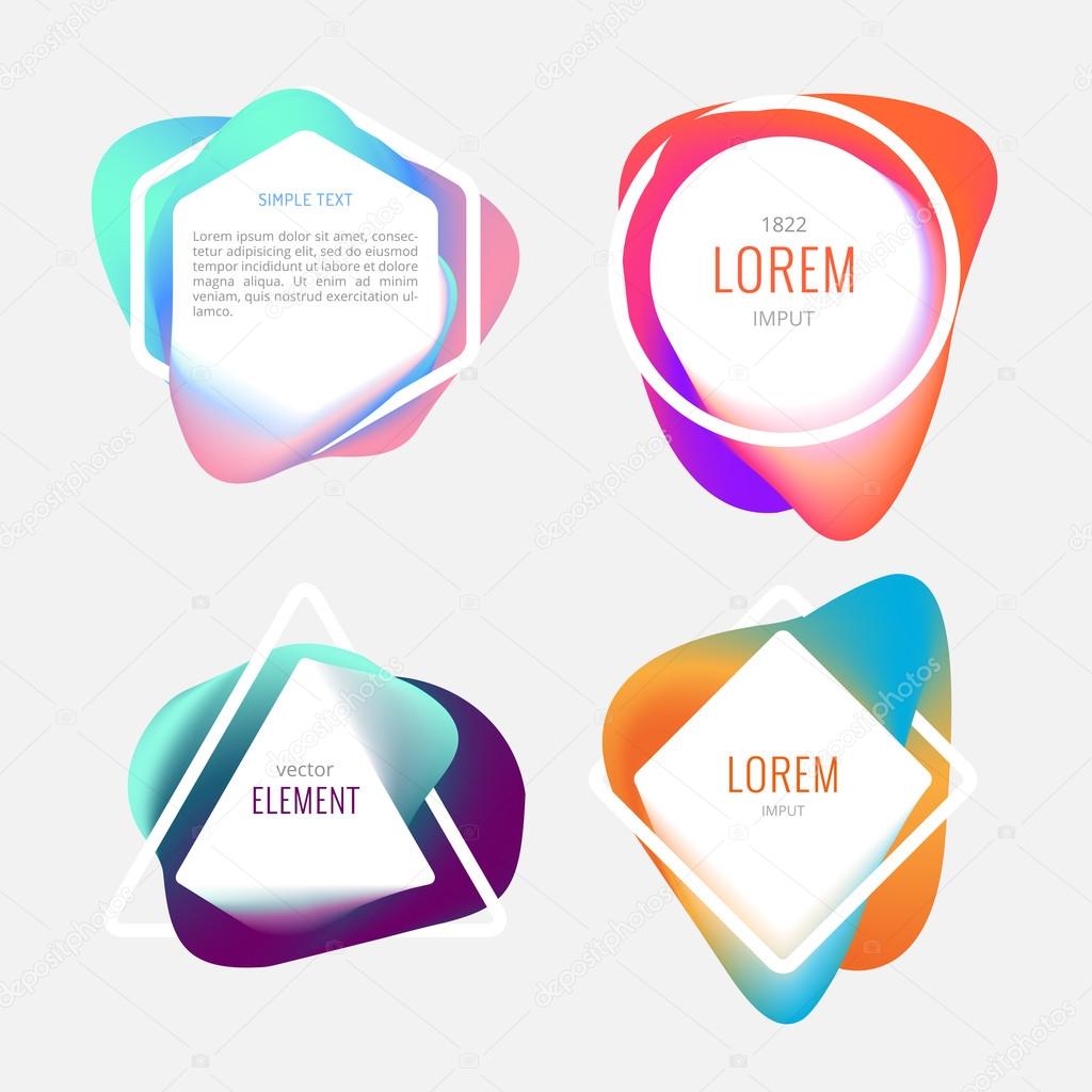 Abstract vector frames, colorful shapes for your design, eps 10