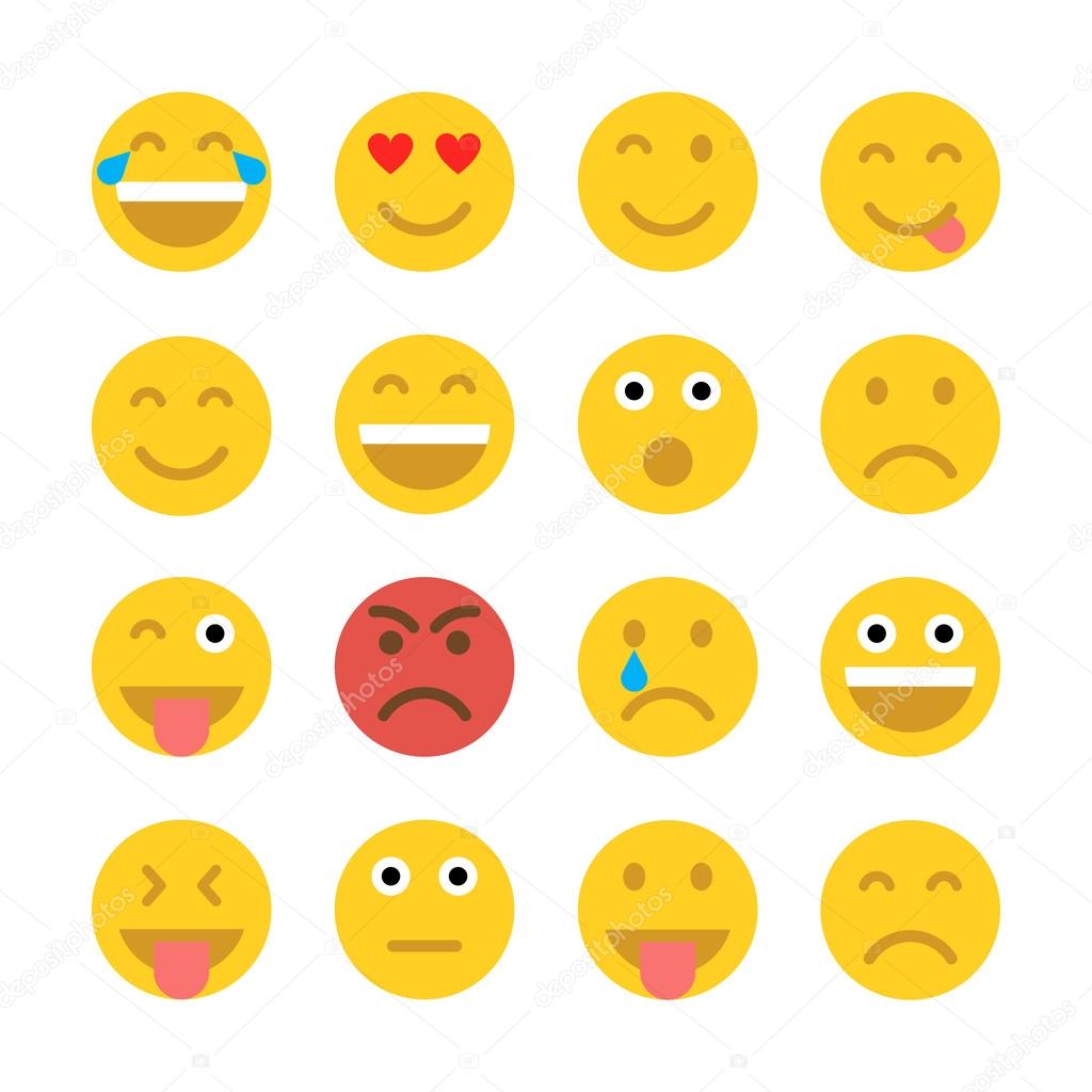 Set of Emoticons. Emoji.
