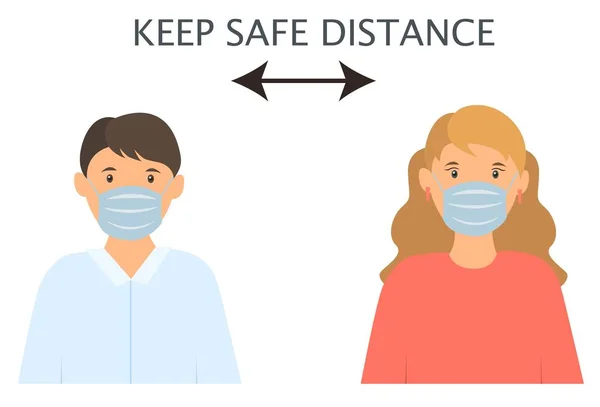 Sosyal Mesafe, İnsanlar virüsü önlemek için tıbbi maskeyi koruyorlar