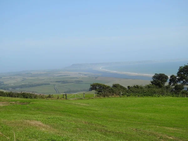 Widok Góry Cheasel Beach Weymouth — Zdjęcie stockowe