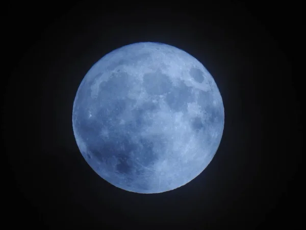 Uma Lua Azul Cheia Halloween — Fotografia de Stock