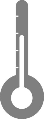 Beyaz arka planda cıva termometresi. Vektör resmi.