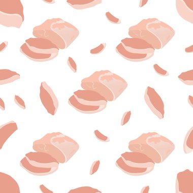 Domuz filetosu pürüzsüz desen. Bej arkaplanda izole edilmiş vektör illüstrasyonu.