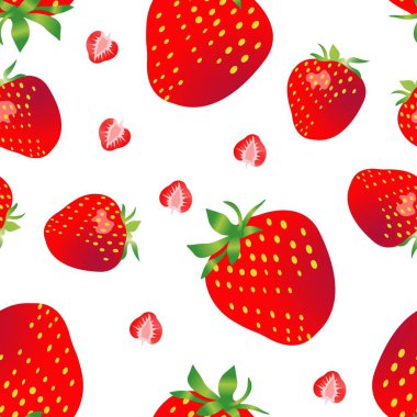 Çilek aromalı. Vektör illüstrasyonu beyaz arkaplanda izole edildi.