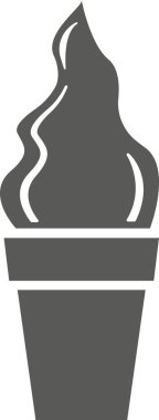 Dondurma külahı beyaz arkaplanda izole.