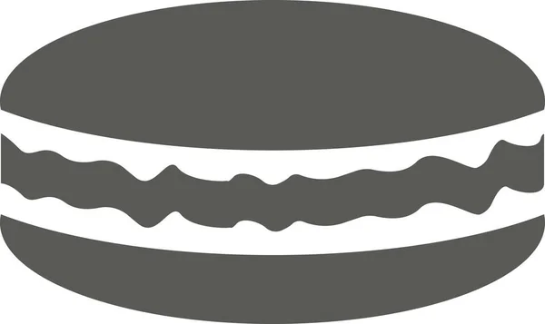 Burger isolerad på vit bakgrund. Vektor svart och vit illustration. — Stock vektor