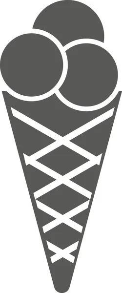 Cone de sorvete isolado no fundo branco. — Vetor de Stock