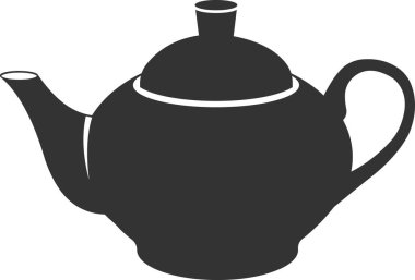 Çay yapmak için cam çaydanlığın vektör simgesi.