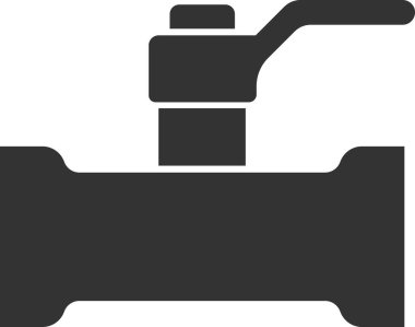 Kapı vanalı bir borunun simgesi.