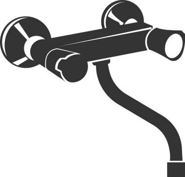 Lavabo için iki tutacağı olan tıklama simgesi.