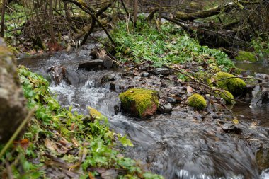 Taze suyun doğal kaynağı bir taş setten geliyor..