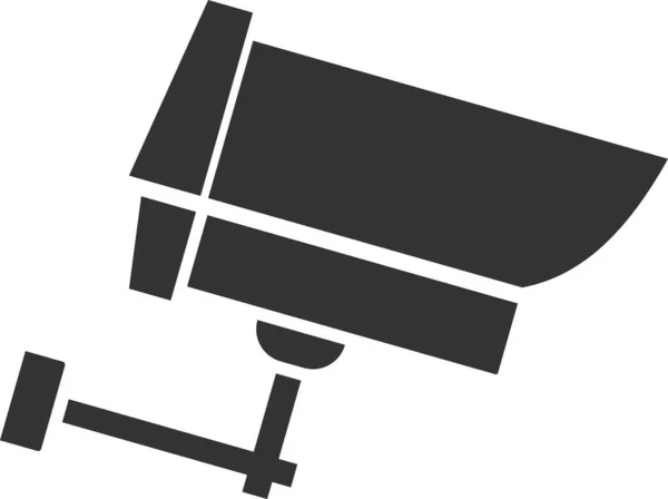 Icône de caméra plate pour la surveillance. Image vectorielle isolée. — Image vectorielle