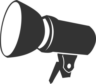 Düz yansıtıcı simgesi. Vektör illüstrasyonu.