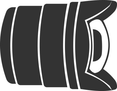 Kamera merceği simgesi. İzole vektör resmi.