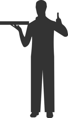 Pizzacı çocuk ikonu. Teslimat servisi. Vektör düz illüstrasyon.