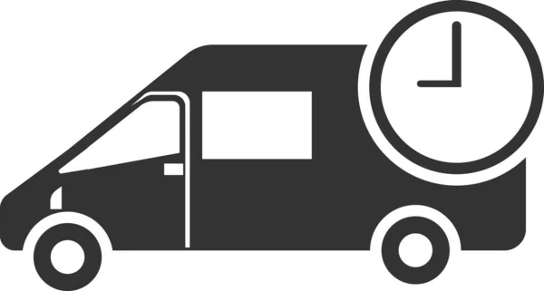 Icono para entrega rápida por transporte de carga. Ilustración vectorial. — Archivo Imágenes Vectoriales