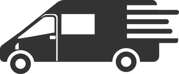 Icono para entrega rápida por transporte de carga. Ilustración vectorial. — Archivo Imágenes Vectoriales