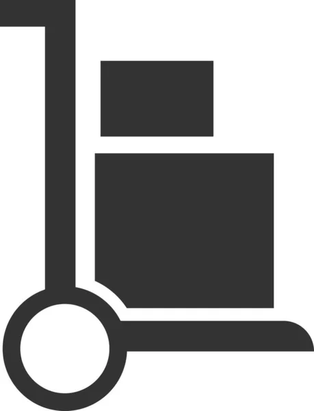 Ícone para o transporte de mercadorias na bagagem de mão. Serviço de entrega. — Vetor de Stock