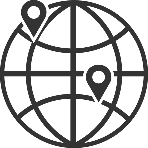 Icono de entrega de carga en todo el mundo. Servicio de entrega. — Vector de stock