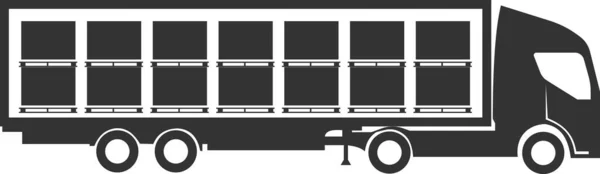 Ícone de entrega de carga por transporte de carga. Serviço de entrega. —  Vetores de Stock