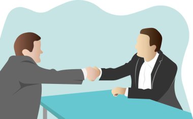 Müzakere masasında bir sözleşmenin imzalanması.