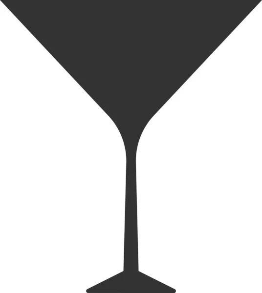 Icono vectorial de un martini o copa de vino. — Vector de stock