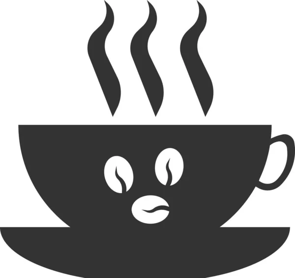 Ikona wektorowa filiżanki ze spodeczkiem do kawy. — Wektor stockowy