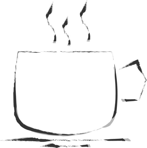 Icono de taza de café vector. Una taza de té. Una ilustración aislada sobre un fondo blanco. — Archivo Imágenes Vectoriales