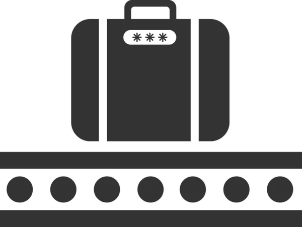 Vectorafbeelding van bagage op een transportband. — Stockvector