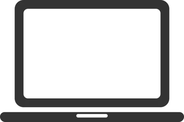 Vektor-Laptop-Symbol isoliert auf weißem Hintergrund. — Stockvektor