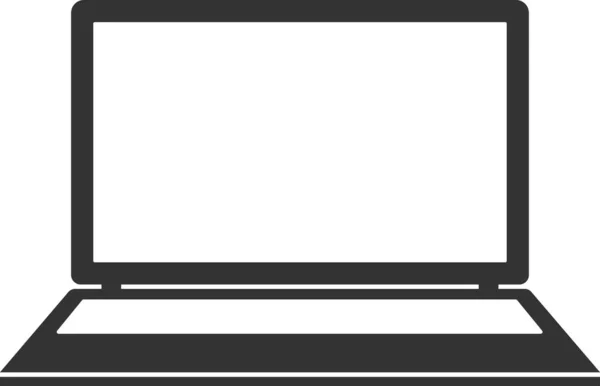 Vektor-Laptop-Symbol isoliert auf weißem Hintergrund. — Stockvektor