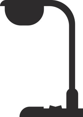 Kontrol paneli olan elektrik lambası. Düz vektör illüstrasyonu.