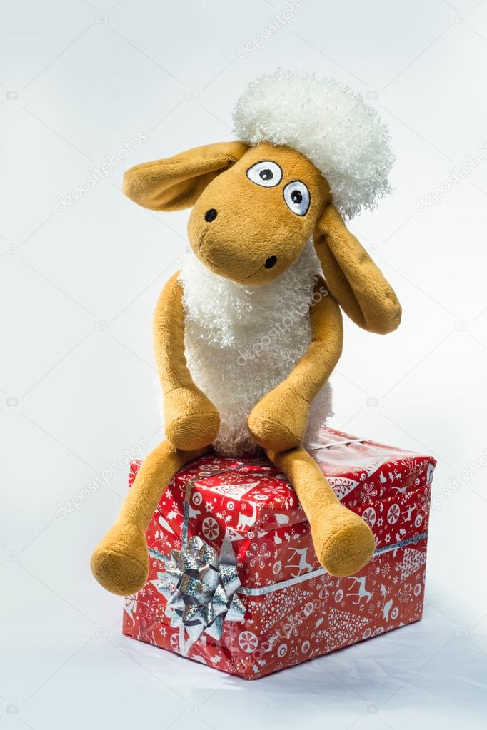 Sheep with gift