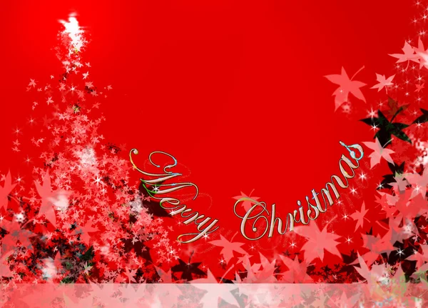 Árbol de Navidad con estrellas Hojas de luz e invierno (Navidad ) — Foto de Stock