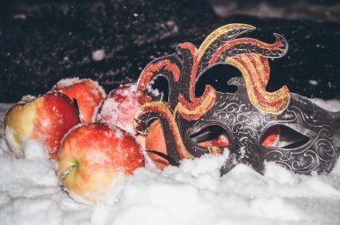 Karnaval maskesi karda