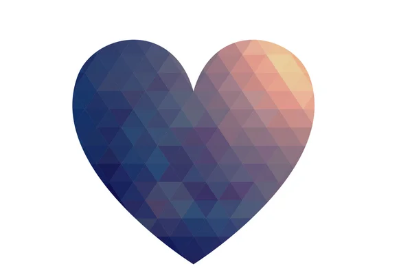 Coração apaixonado poligonal — Fotografia de Stock